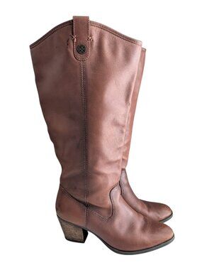Franco Fortini Taylor Leather Tall Riding Boots Pull On Women's Size 9M